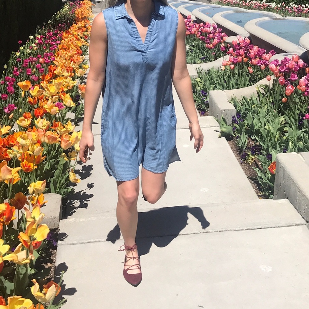 Beach Lunch Lounge sleeveless linen blend dress